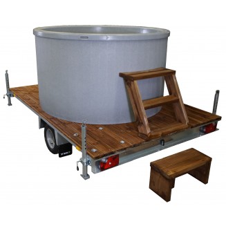 1800 L hot tub on trailer